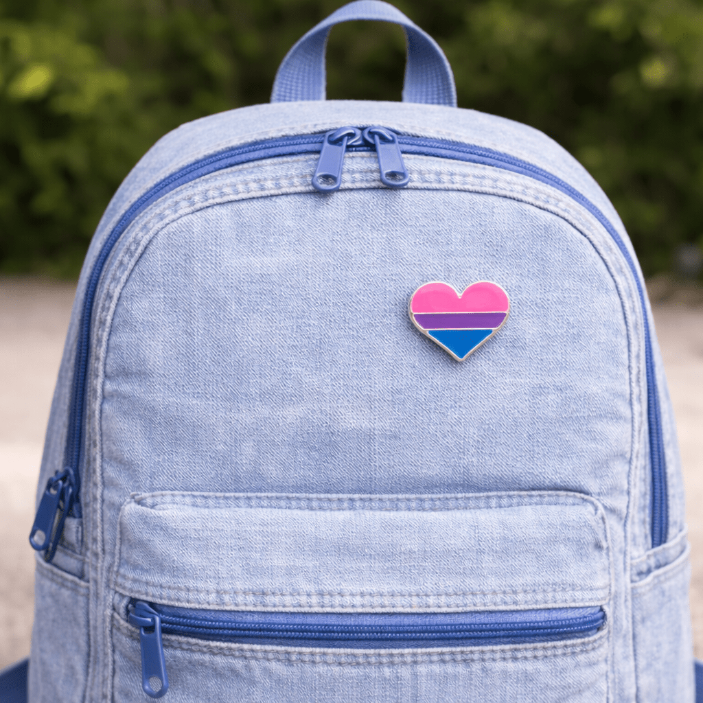 Bisexual Flag Heart Shaped Pins