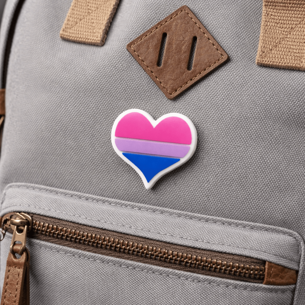 Bisexual Flag Heart Silicone Pins