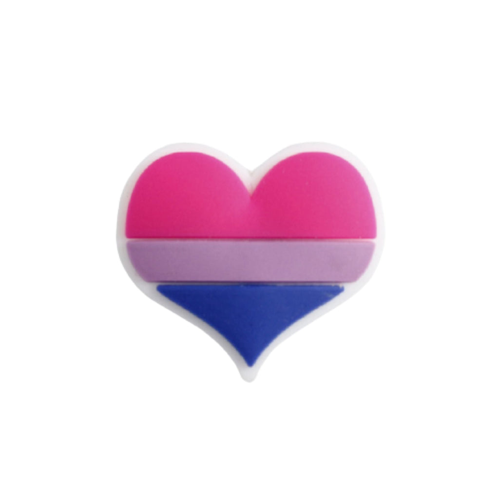 10 Pack Bisexual Flag Heart Silicone Pins