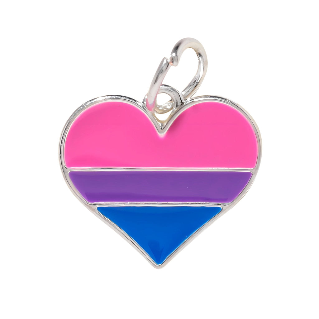 10 Pack Bisexual Heart Charms