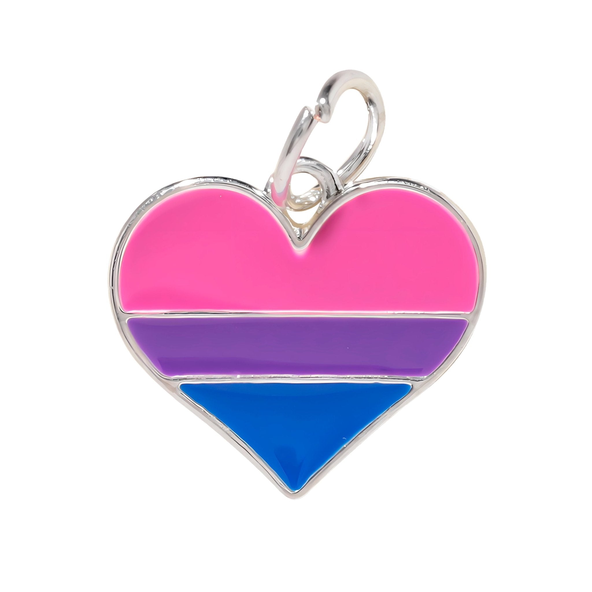 10 Pack Bisexual Heart Charms