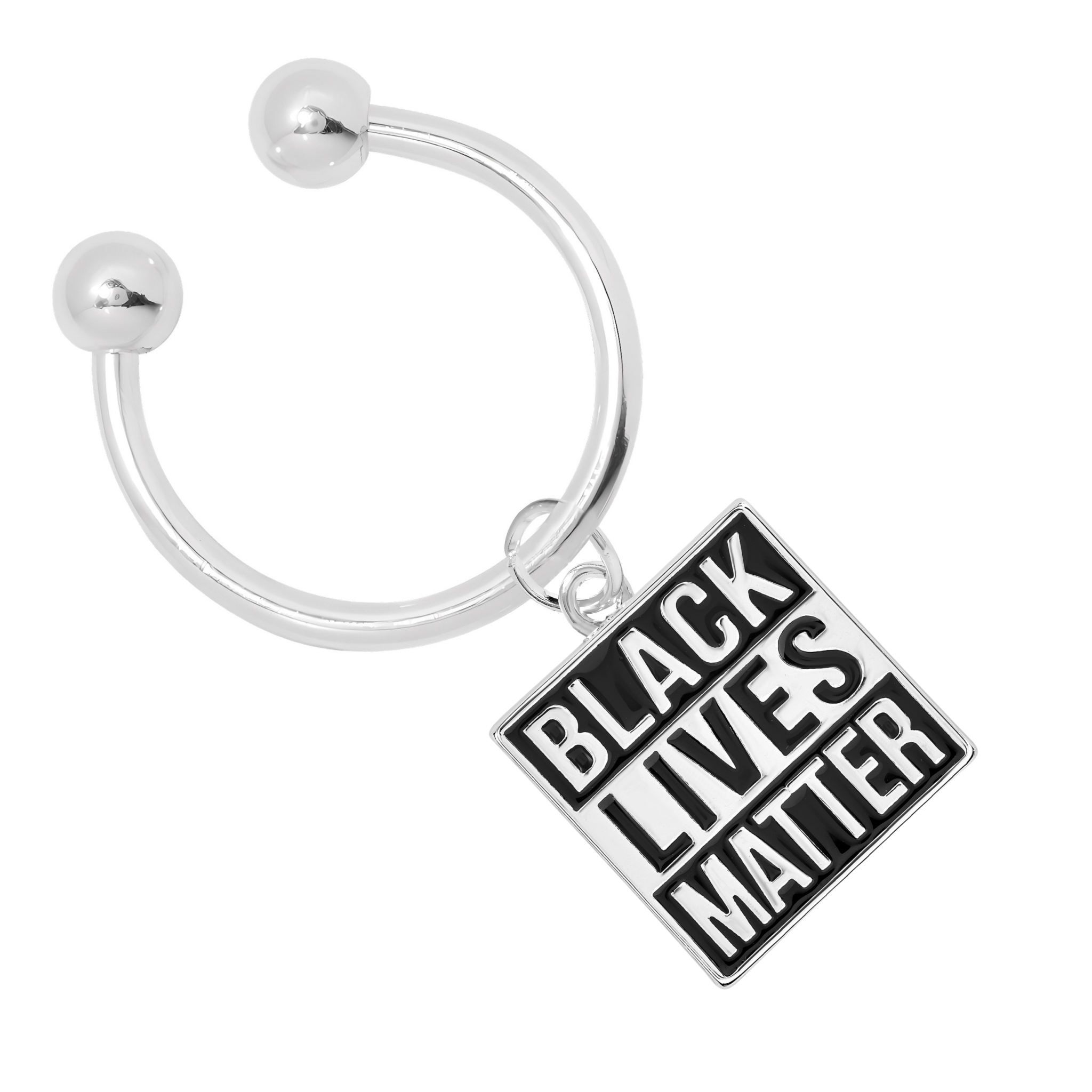 Black Lives Matter Horsehoe Style Keychains