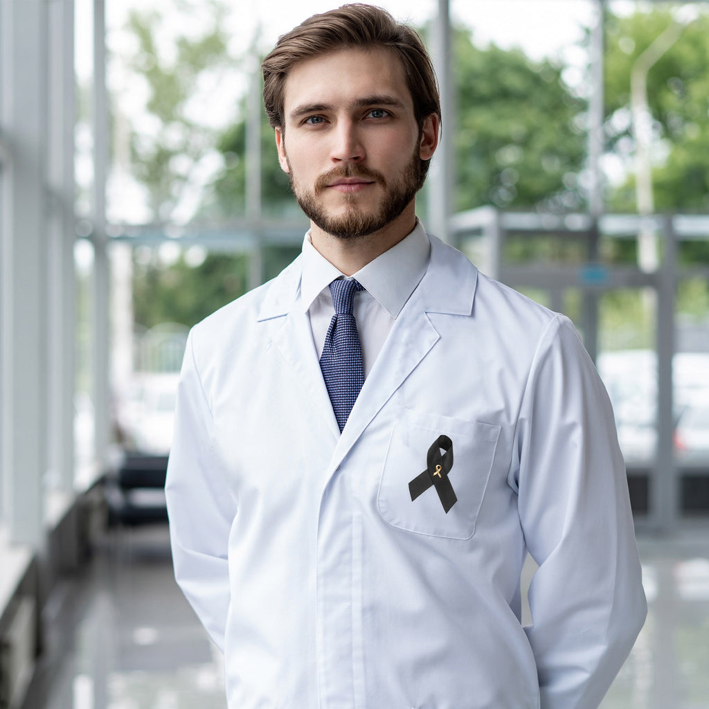 Satin Black Ribbon Awareness Pins