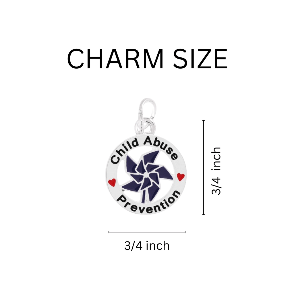 Blue Pinwheel Child Abuse Prevention Charms