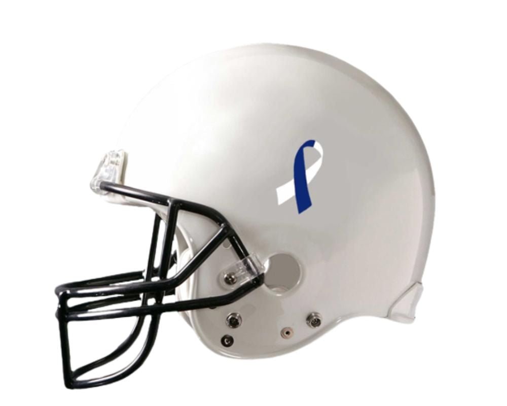 25 Pack Blue & White Ribbon Decals