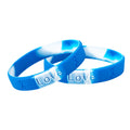 Blue & White Silicone Bracelets (Child Size)