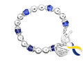 Blue & Yellow Ribbon Where There is Love Bracelets