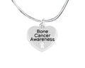 Bone Cancer Awareness Heart Charm Necklaces