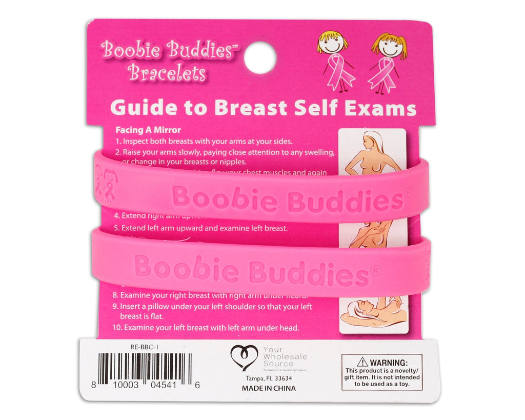 Breast Cancer Boobie Buddie Bracelet Counter Display (12 Cards)