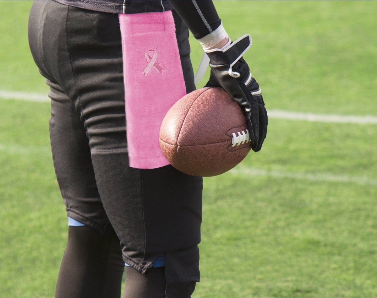 Breast Cancer Pink Ribbon Football Towels