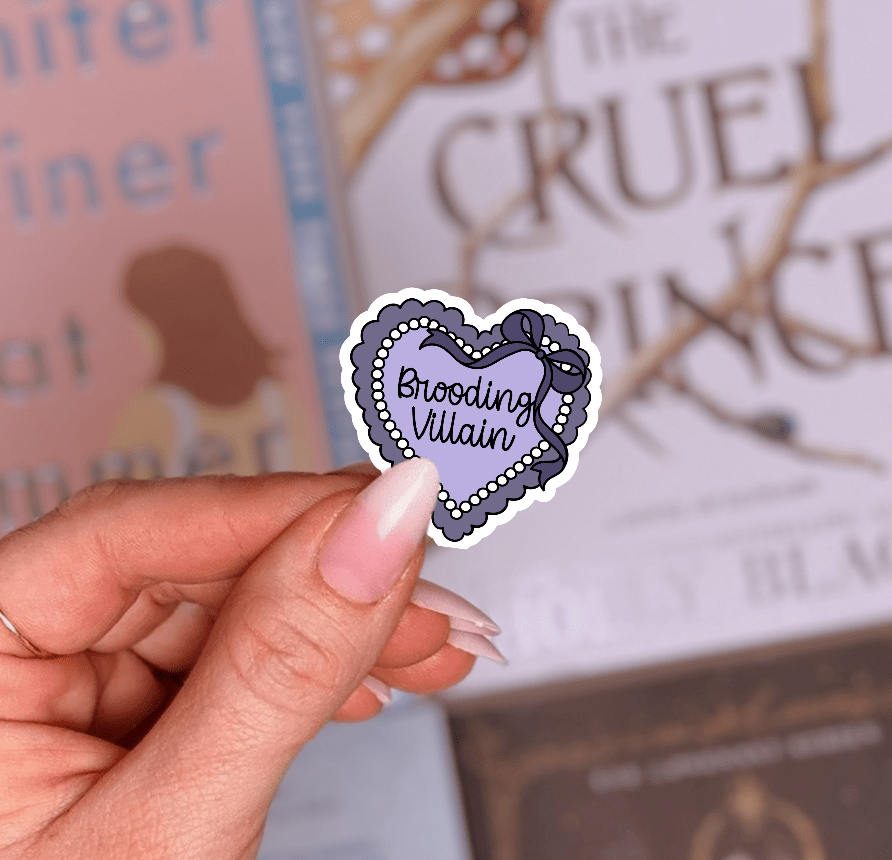 Brooding Villain Heart Sticker