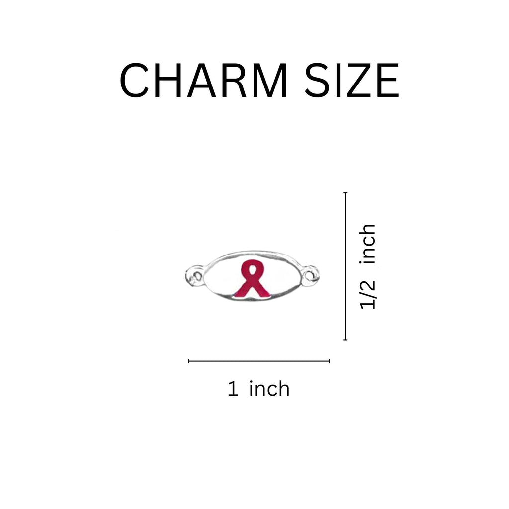 Burgundy Ribbon Stretch Bracelets