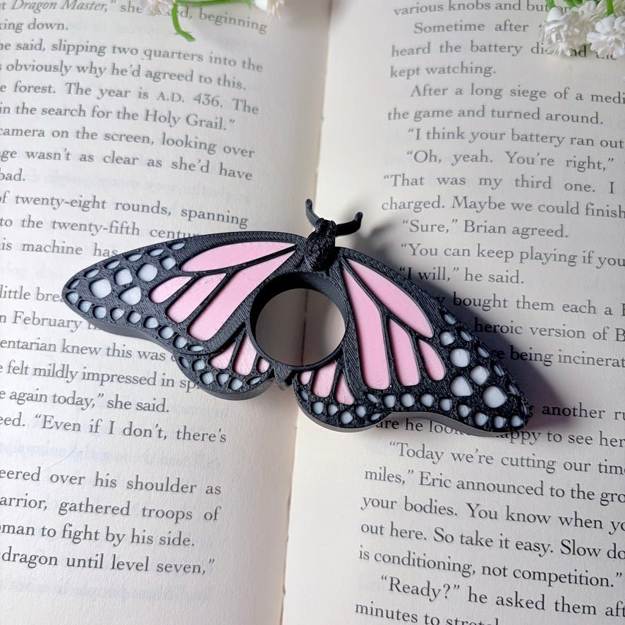 Butterfly 3d Printed Thumb Book Holder