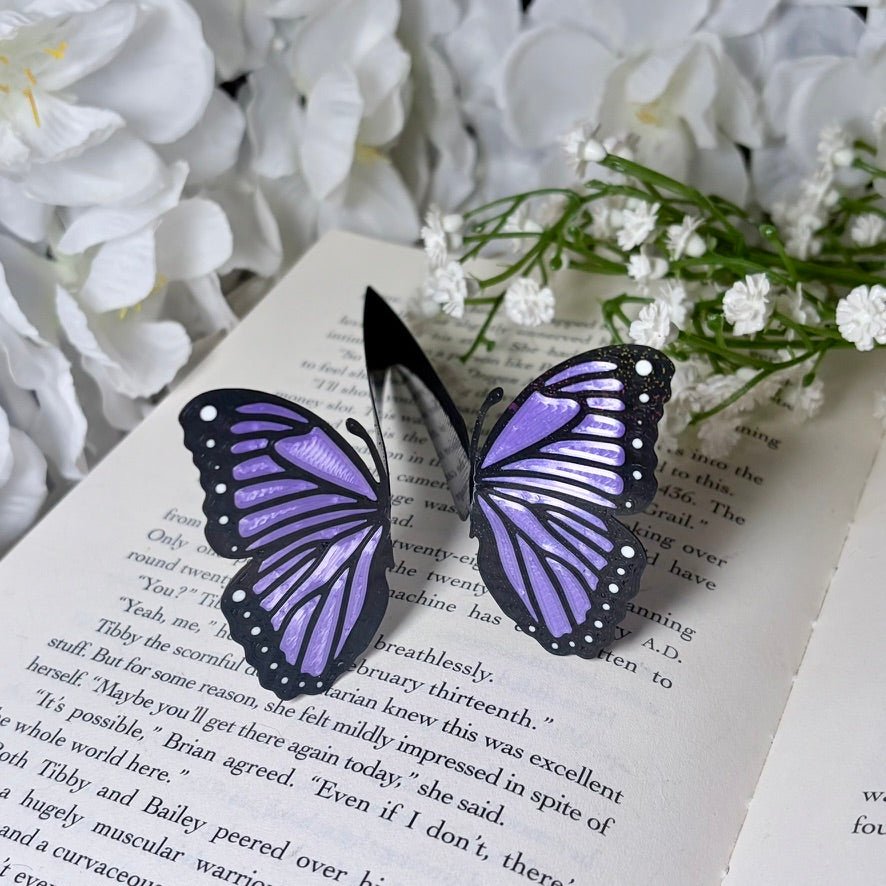 Butterfly Bookmark | 3D Printed Butterfly Bookmark | Sparkle Finish | Foldable Book Lover Gift