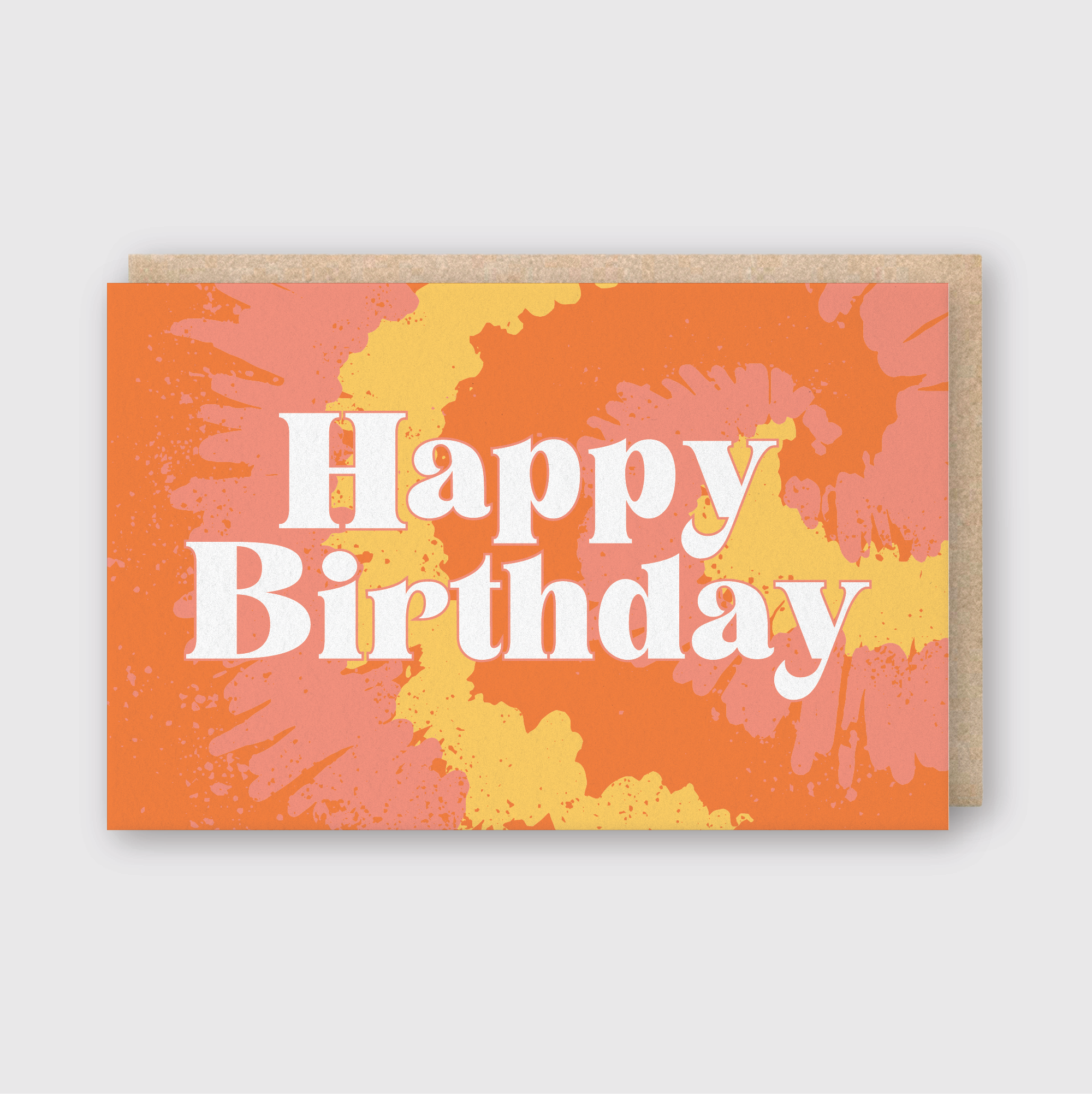 Happy Birthday Tie Dye Greeting Card