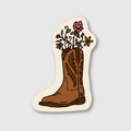 Floral Boot Sticker