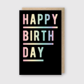 Holographic Foil Birthday Greeting Card