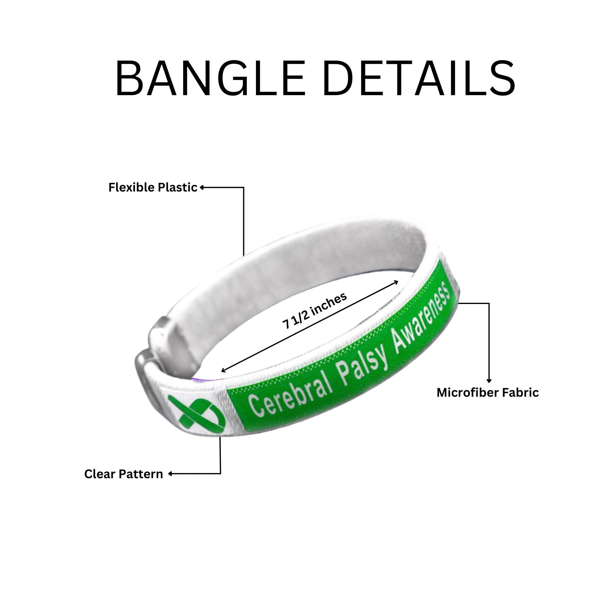 10 Pack Cerebral Palsy Bangle Bracelets
