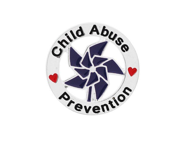10 Pack Child Abuse Prevention Blue Pinwheel Pins