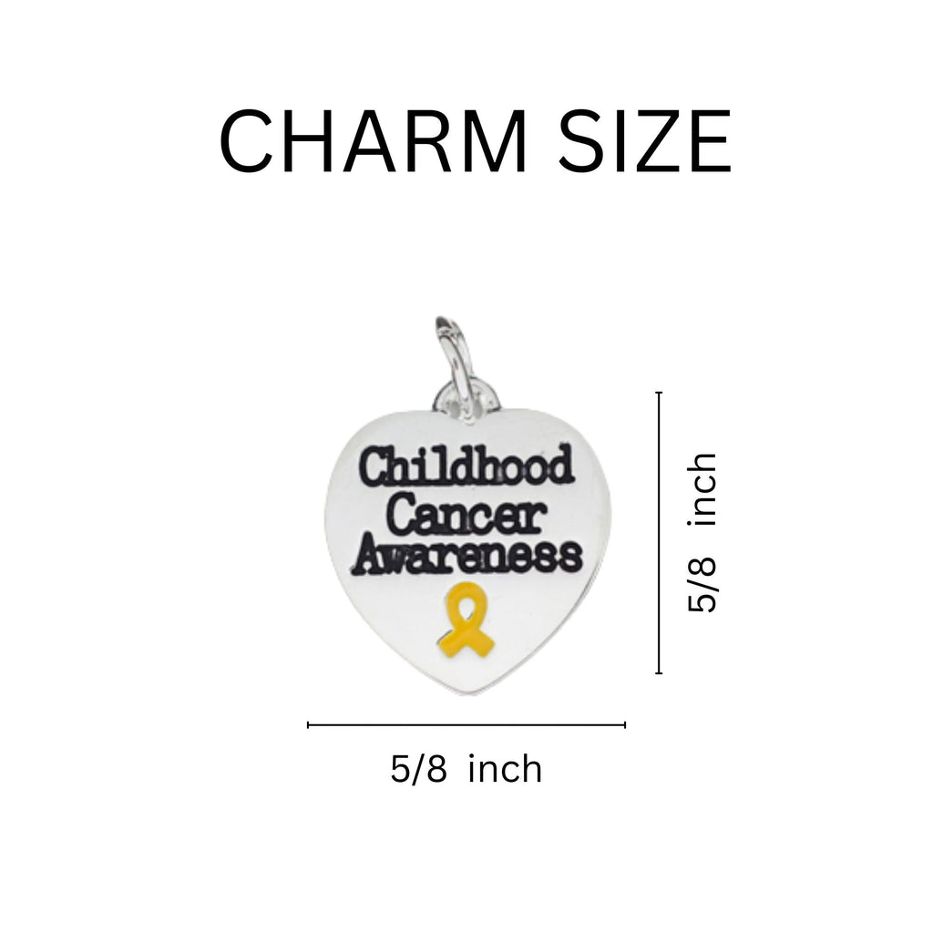 Childhood Cancer Awareness Heart Key Chains