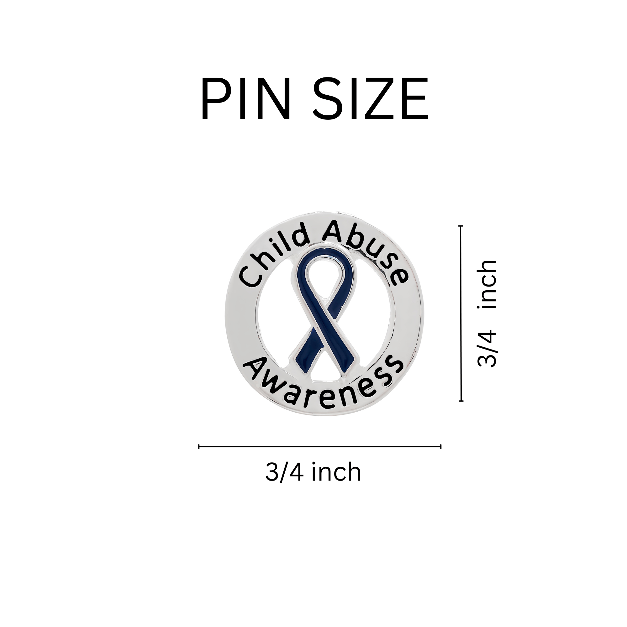 10 Pack Child Abuse Awareness Ribbon Pins