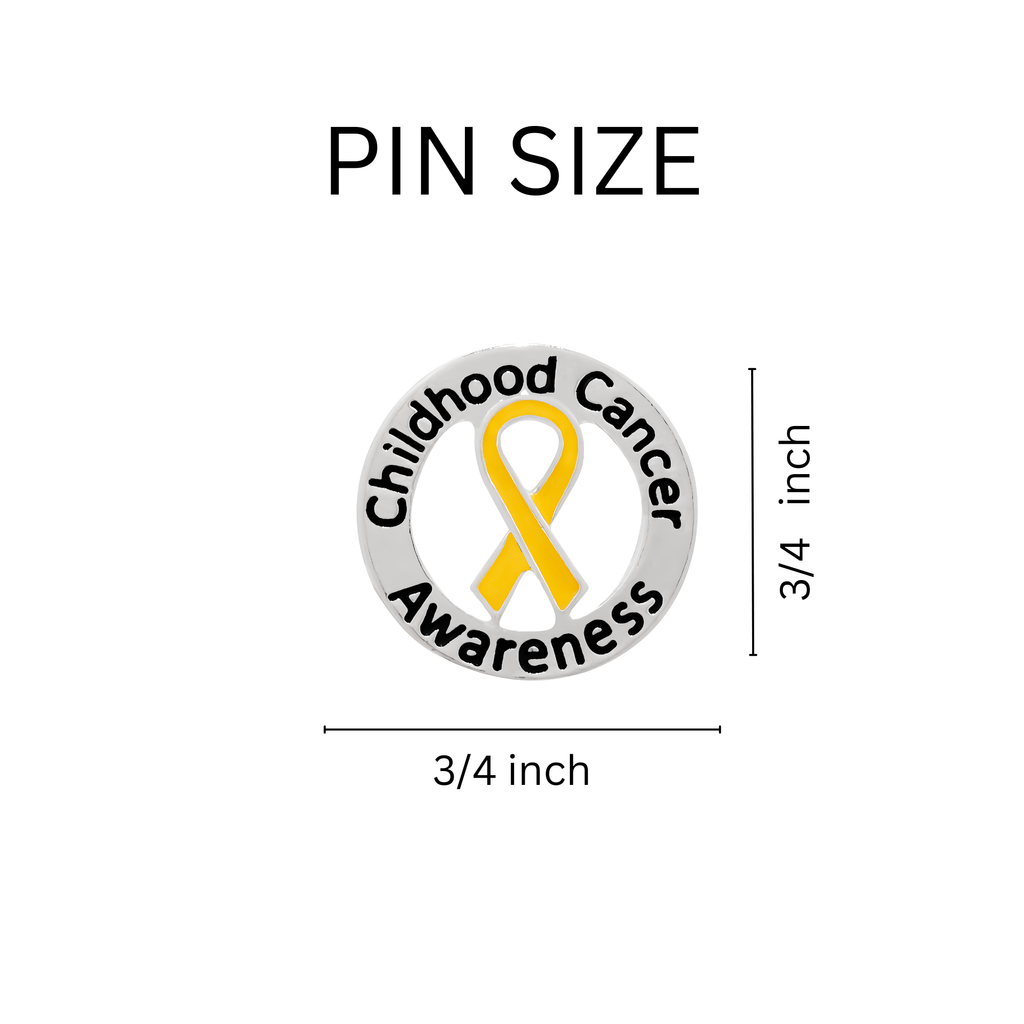 Circle Childhood Cancer Awareness Ribbon Pins