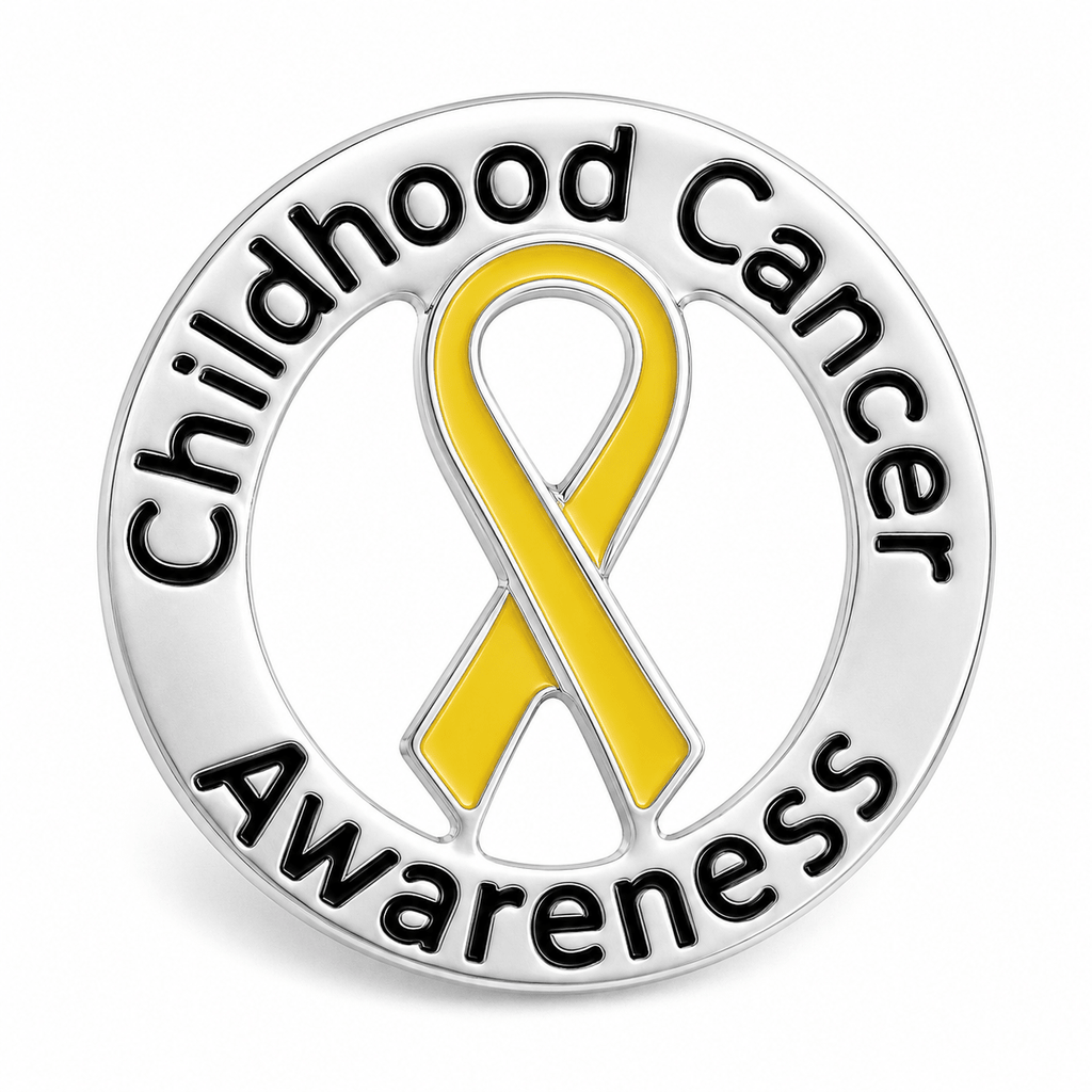 Circle Childhood Cancer Awareness Ribbon Pins