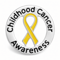 Circle Childhood Cancer Awareness Ribbon Pins