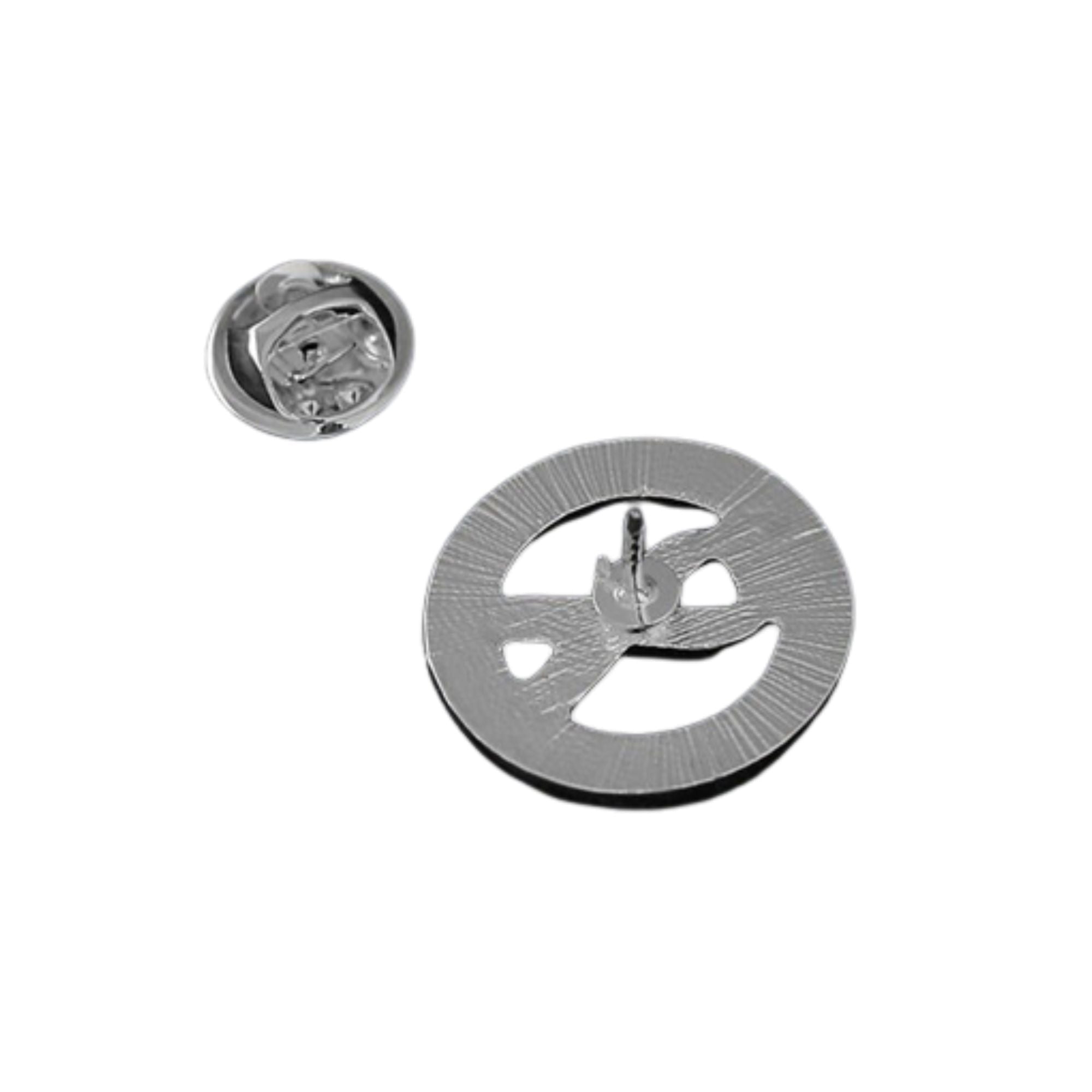 Circle Coronavirus Disease (COVID-19) Red & Yellow Ribbon Pins