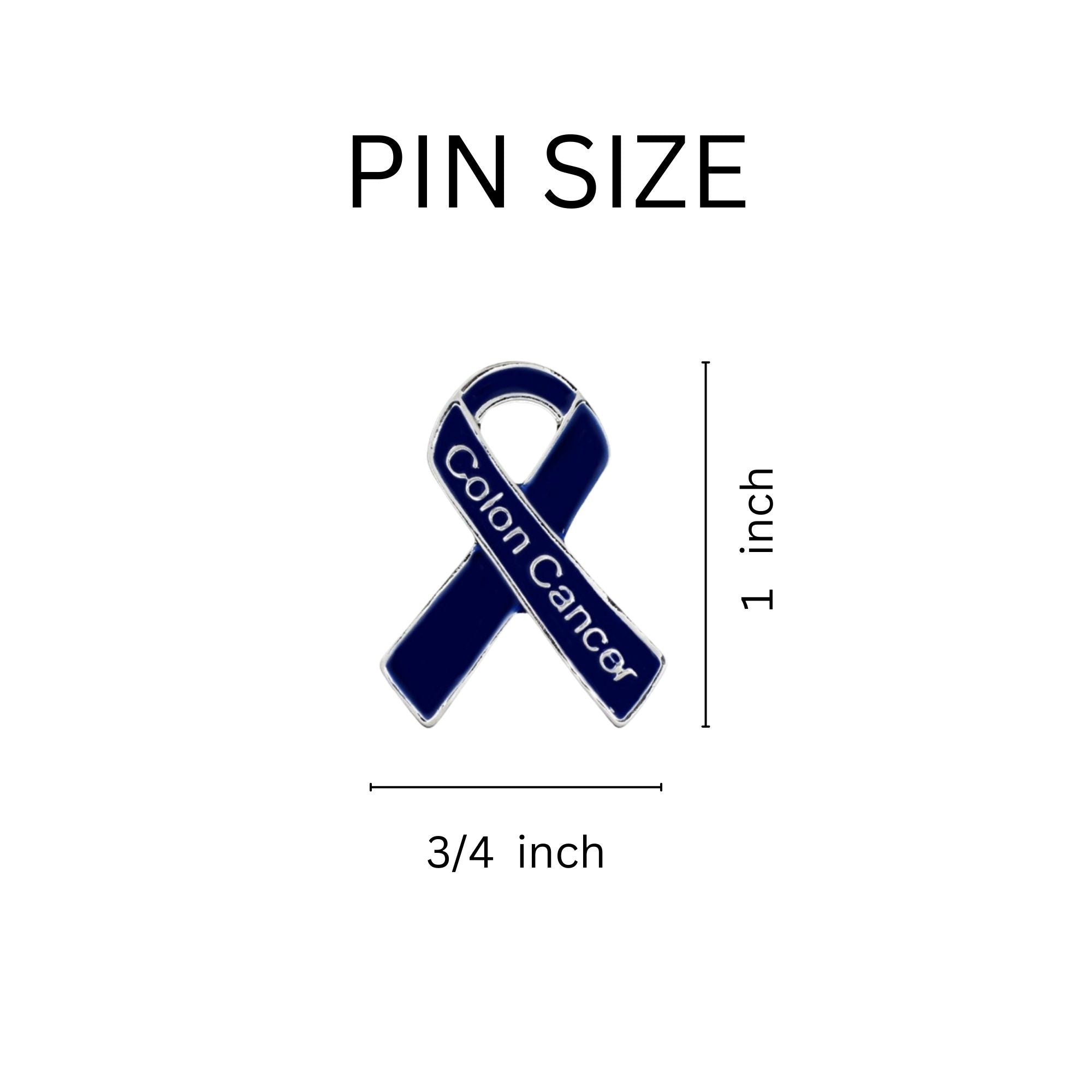 Colon Cancer Awareness Ribbon Pins
