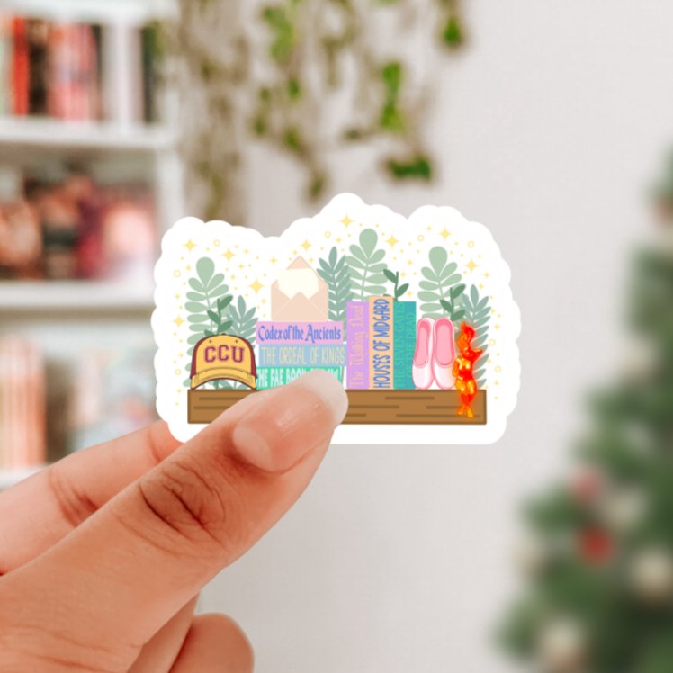 Crescent City Bookshelf Star Sparkle Sticker