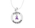 Crohn's Awareness Round Charm Necklaces