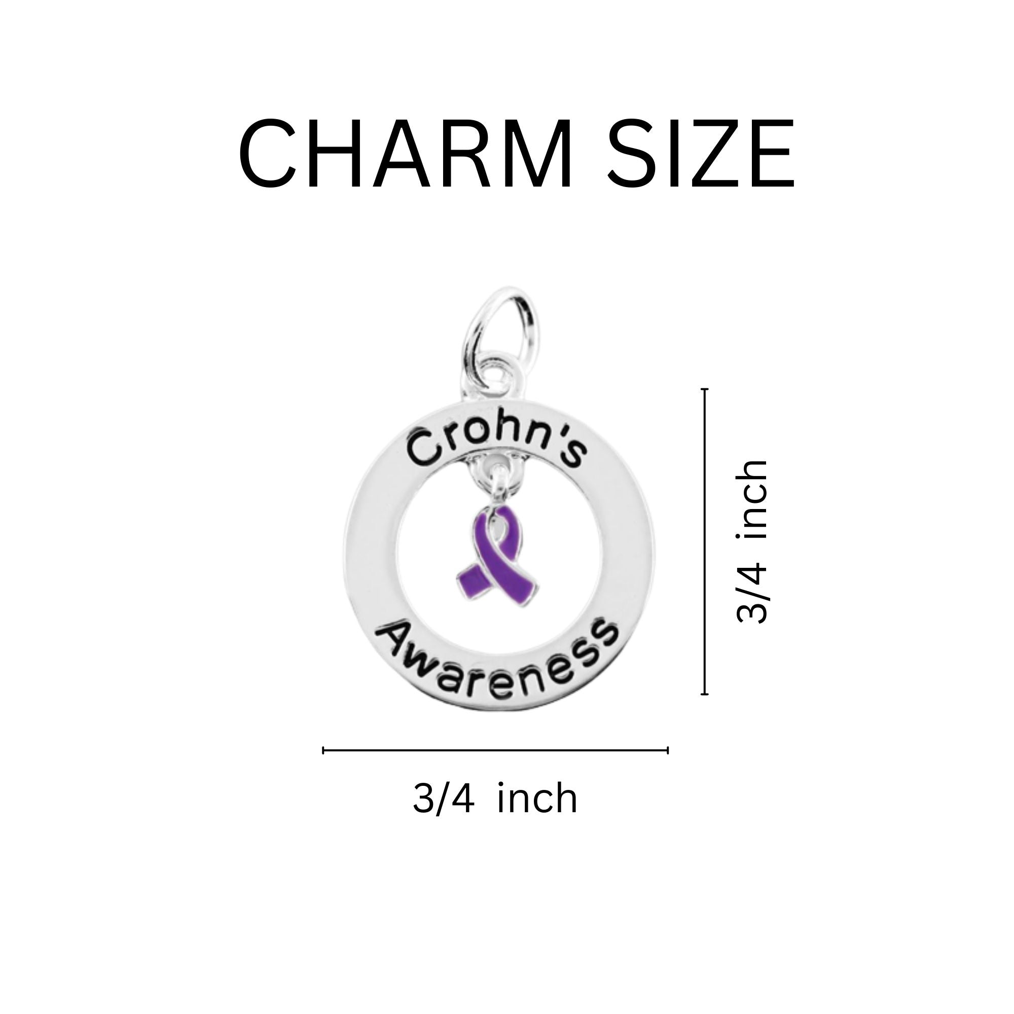 Crohn's Disease Circle Charms