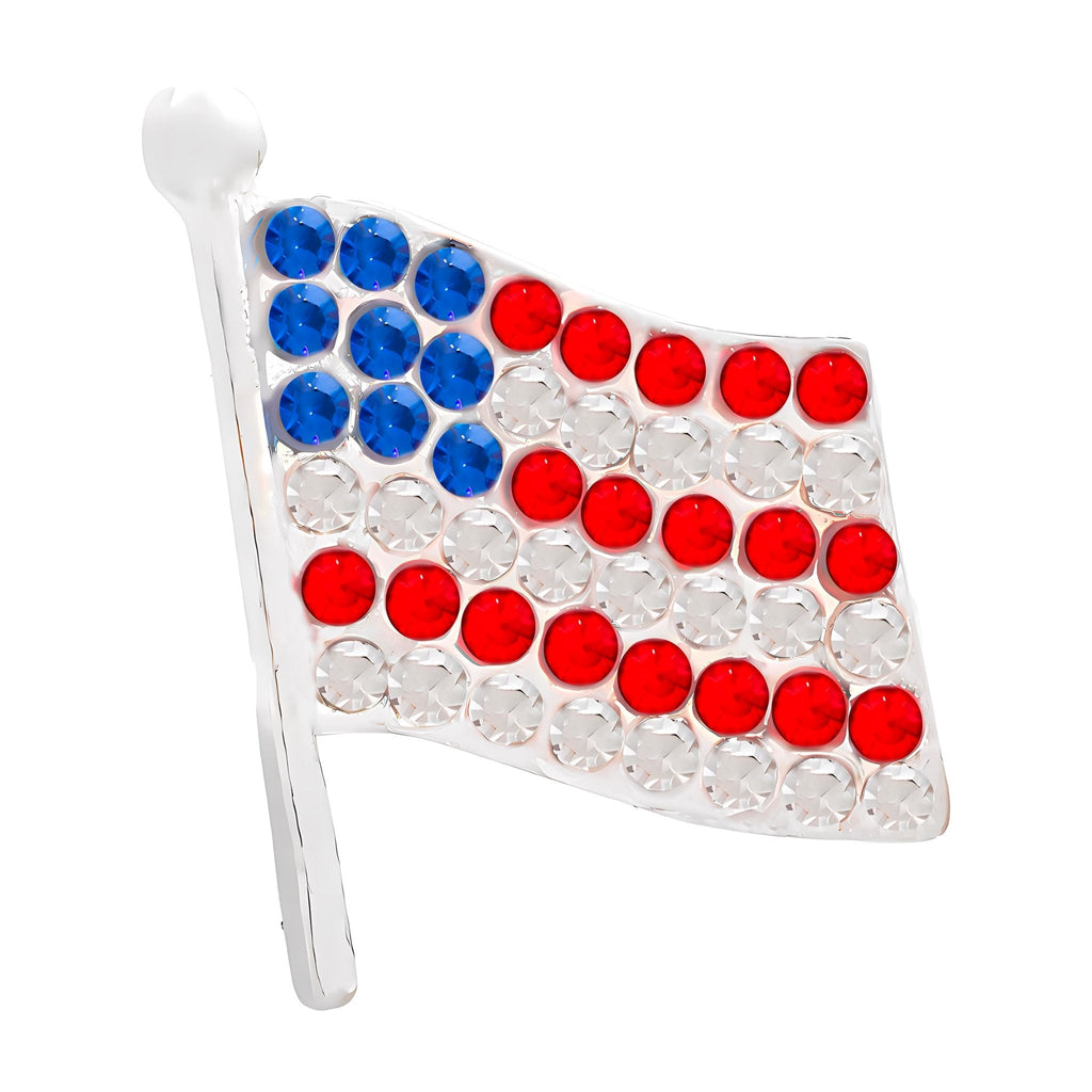 Crystal American Flag Pins