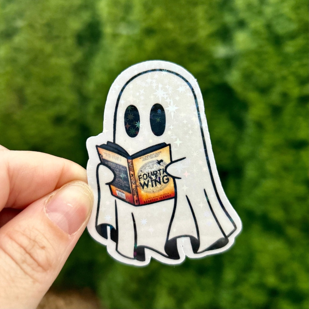 Custom Ghost Reading a Book Sticker