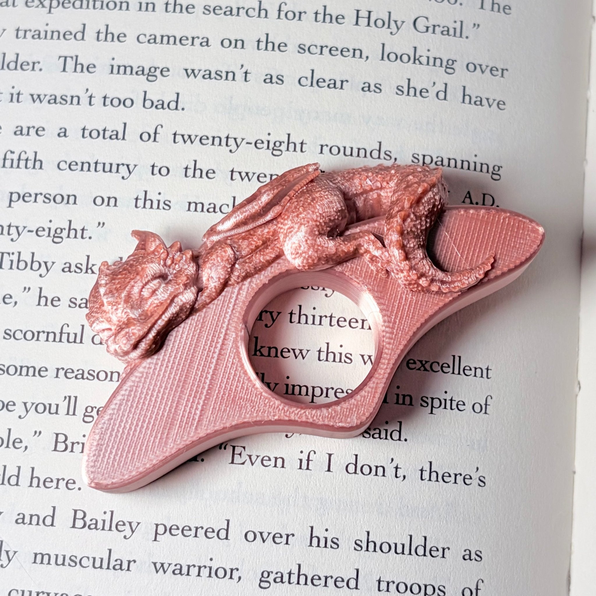 Cute Dragon 3d Printed Thumb Book Holder