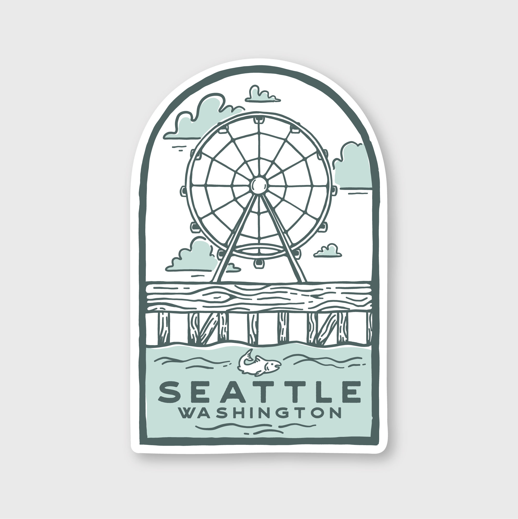 Seattle Pier Sticker