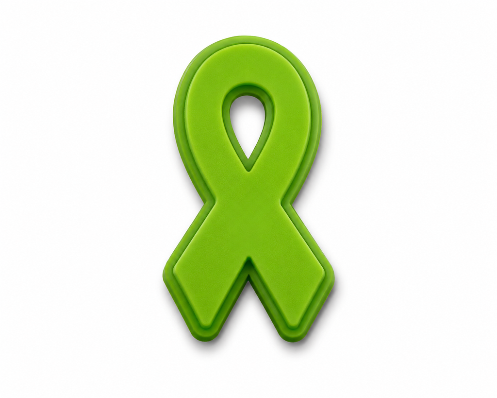 Lime Green Ribbon Silicone Pins