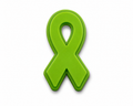 Lime Green Ribbon Silicone Pins