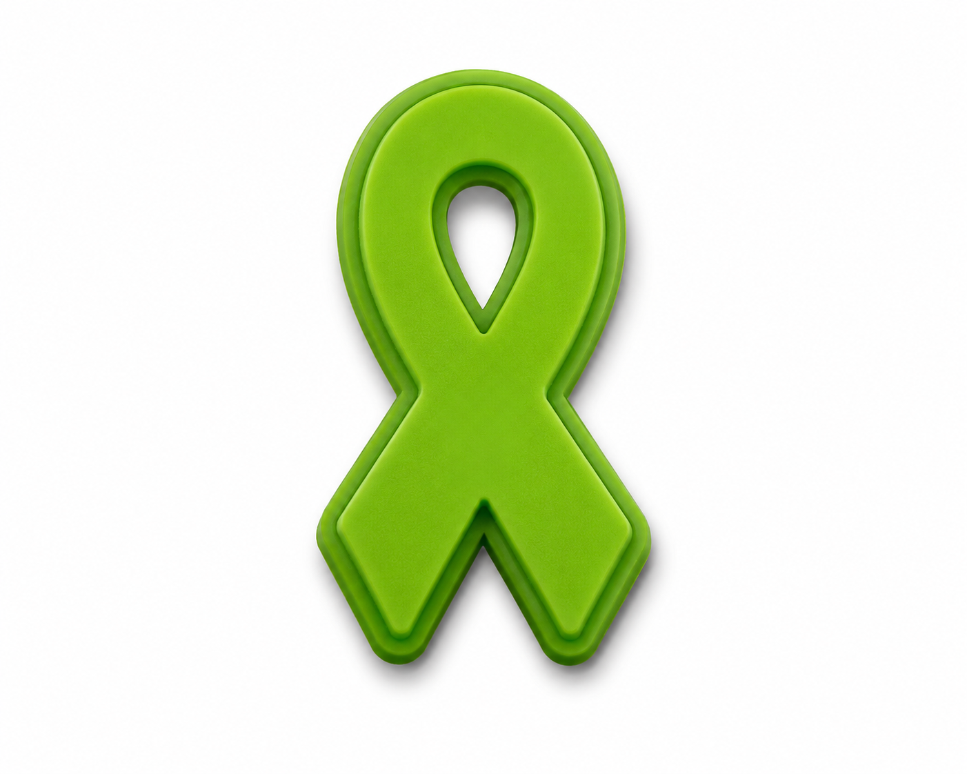Lime Green Ribbon Silicone Pins
