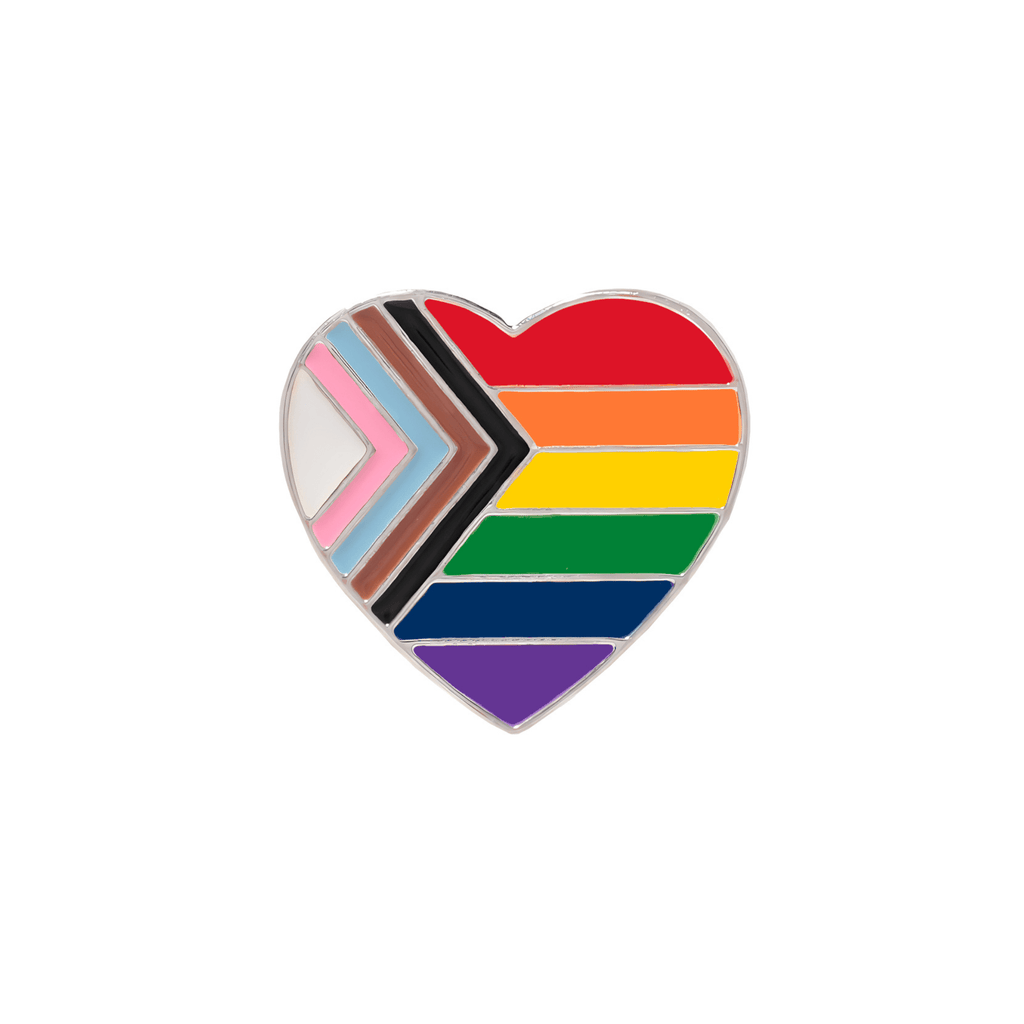 Daniel Quasar Flag Heart Pins
