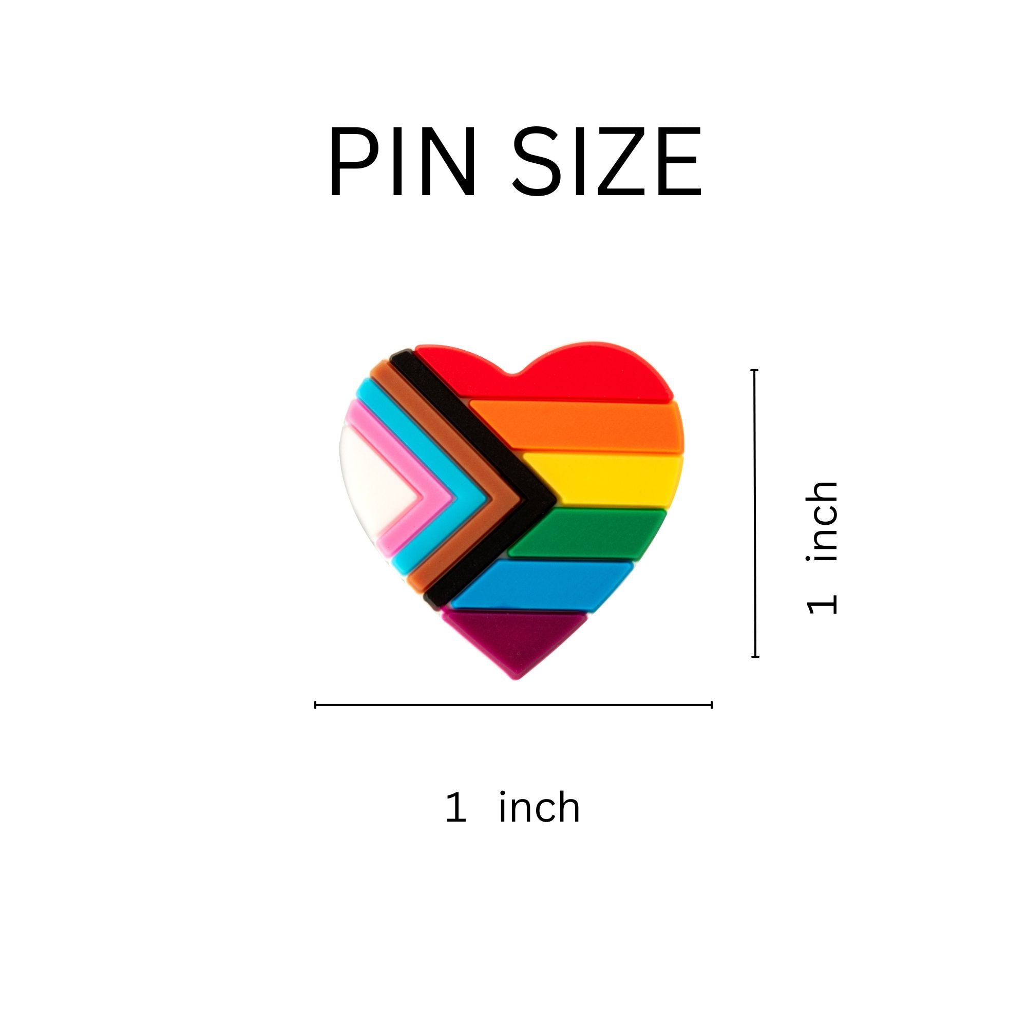 Daniel Quasar Flag Heart Silicone Pins