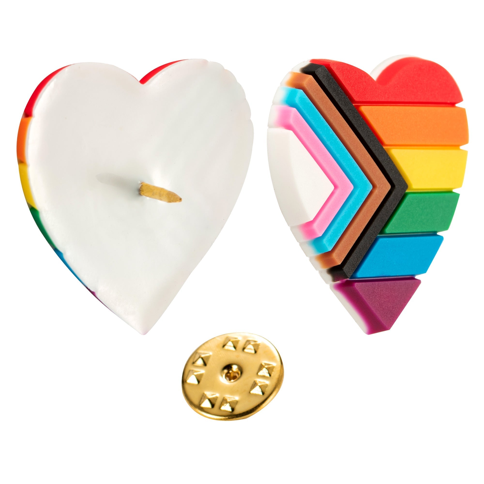 10 Pack Daniel Quasar Flag Heart Silicone Pins