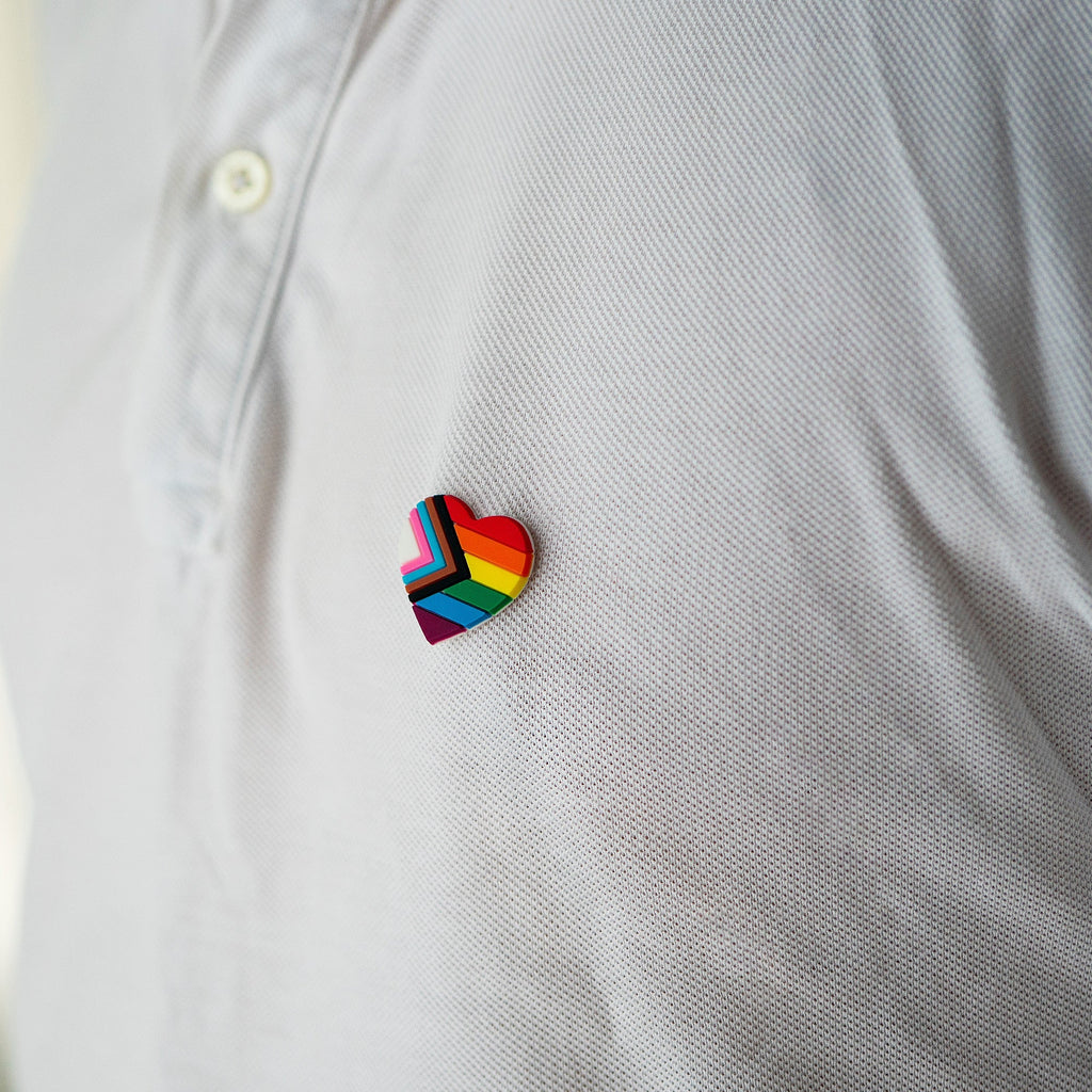 10 Pack Daniel Quasar Flag Heart Silicone Pins