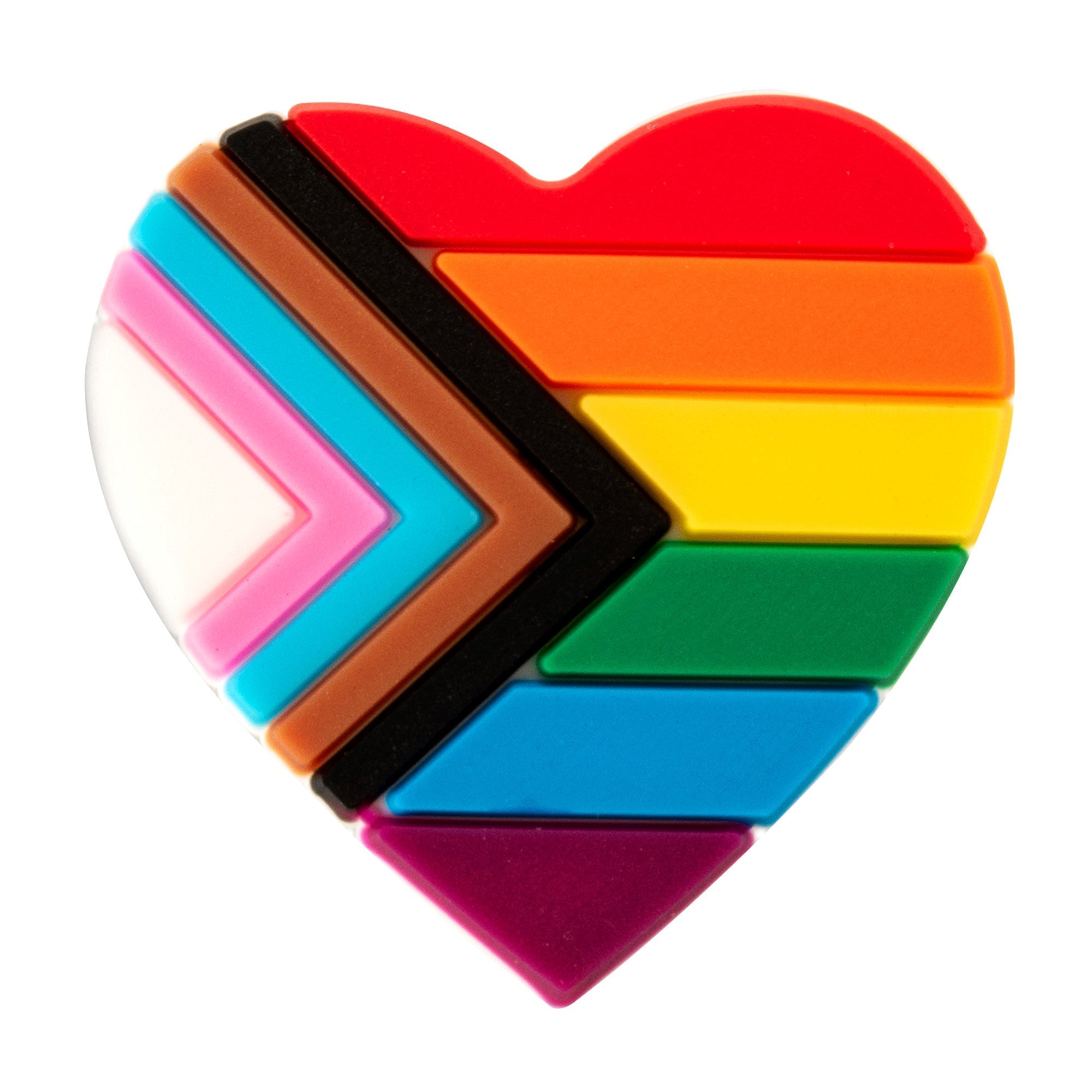 10 Pack Daniel Quasar Flag Heart Silicone Pins