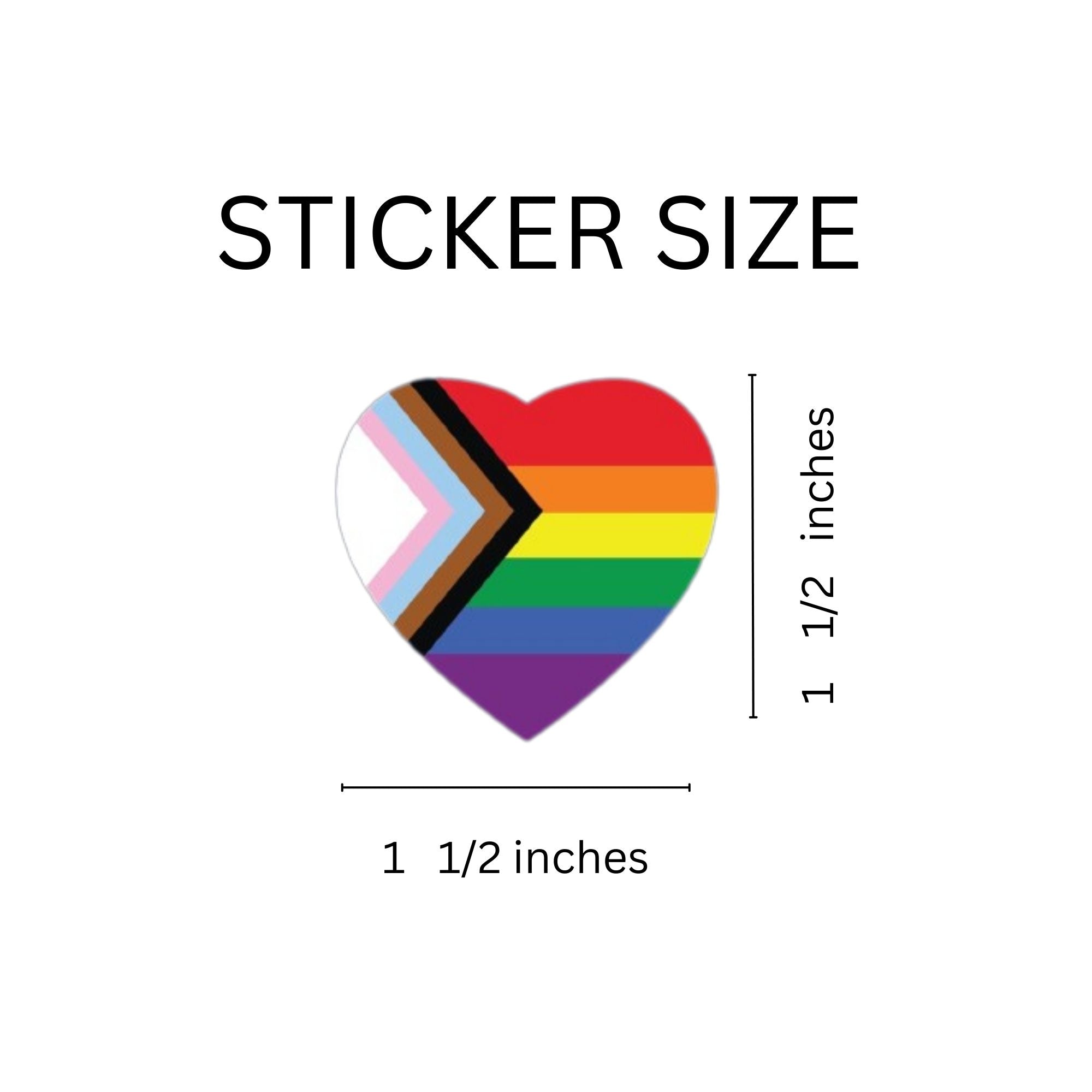 Daniel Quasar Flag Heart Stickers (250 per Roll)