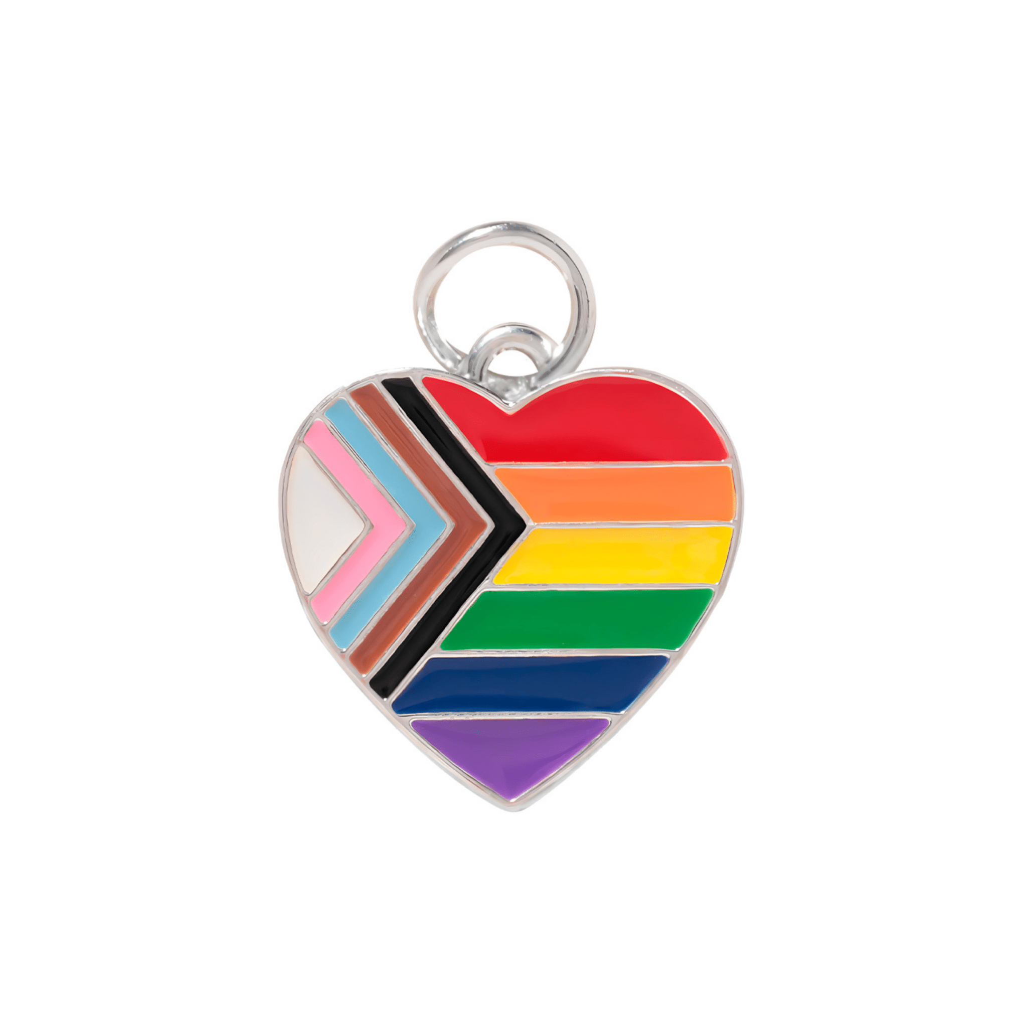 10 Pack Daniel Quasar Heart Flag Charms