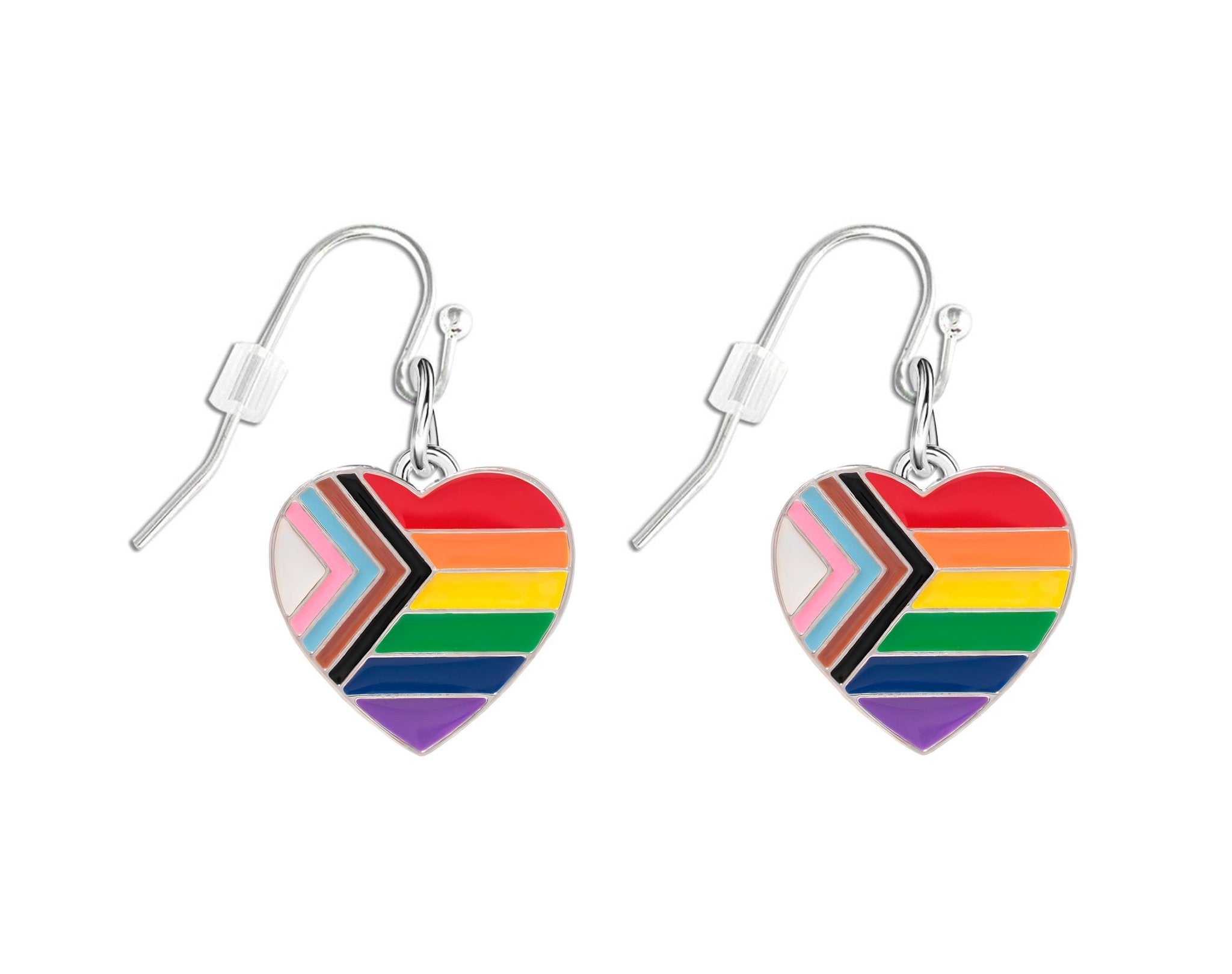 Daniel Quasar Heart Flag Hanging Earrings