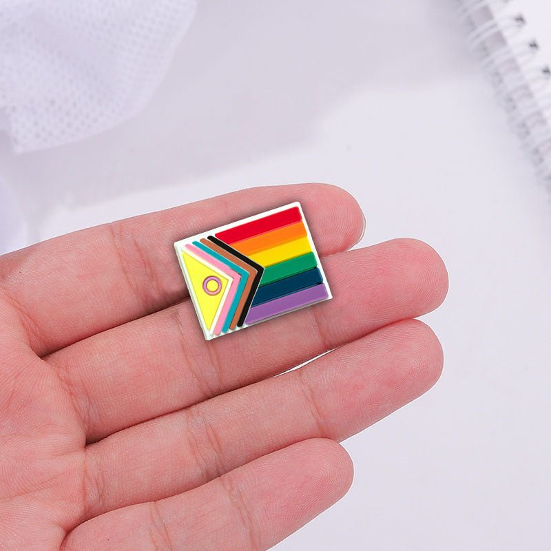 Daniel Quasar Intersex-Inclusive Progress Pride Flag Lapel Pins