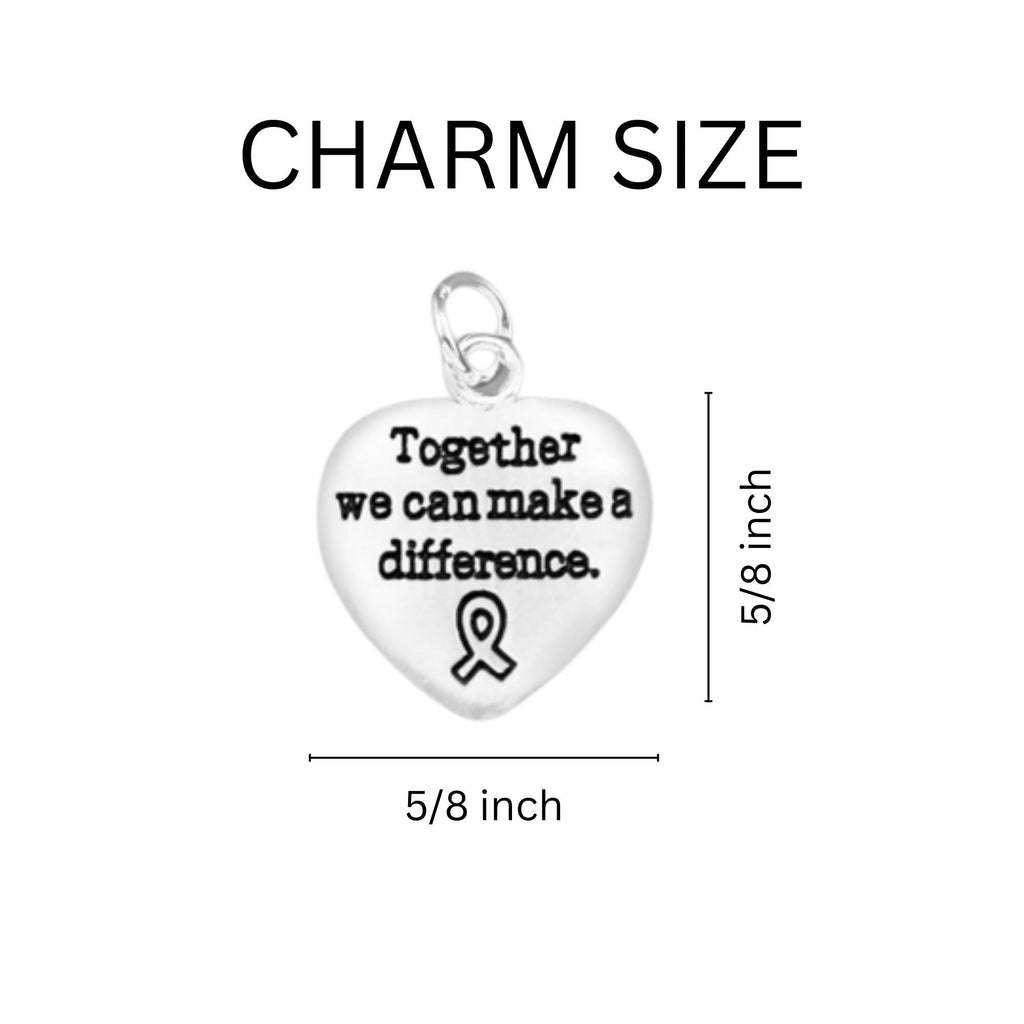 Dark Blue Ribbon Big Heart Key Chains